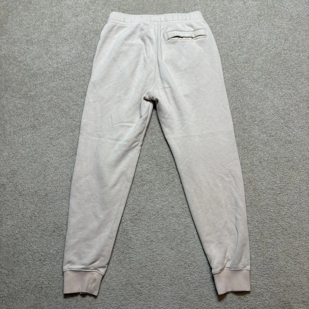 Nike Sweatpants Mens Small‎ Beige Fleece Jogger Pants Pockets Lounge Drawstring